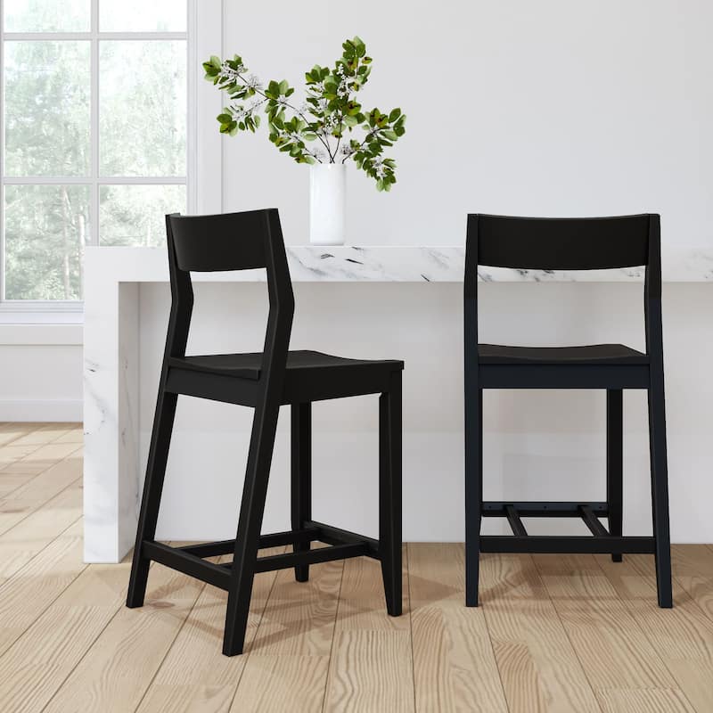 Plank and Beam Modern Counter Height Solid Wood Dining Chair