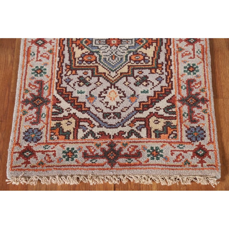 Heriz Serapi Oriental Rug Handmade Geometric Wool Carpet - 2'0"x 3'0"