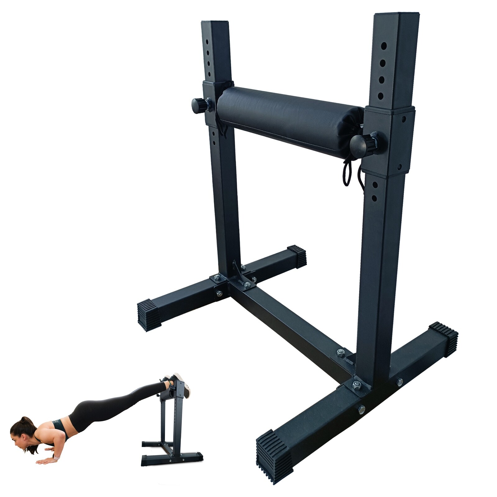 Bulgarian Split Squat Stand Single Leg Squat Stand 11 Adjustable Roller Heights Comfortable Padding for Squats Stretching Bed Bath Beyond 41020909