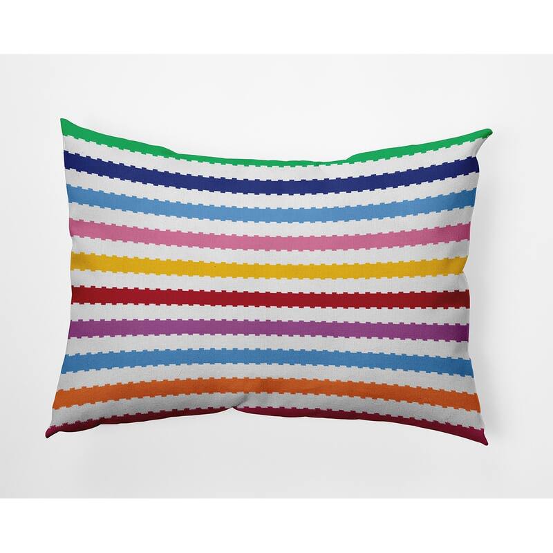 Zippy Stripe Decorative Throw Pillow - Multi - 14" x 20"