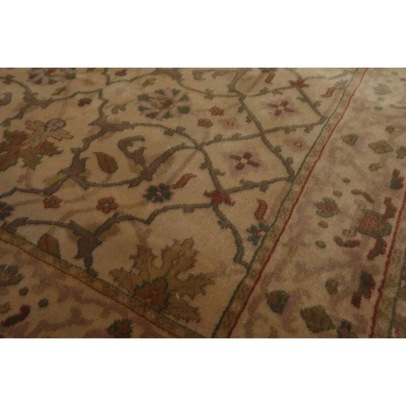 5'6''x8'3'' Hand Knotted New Zealand Wool Plush Pile Ivory Tibetan Rug - 5' 6'' x 8' 3''