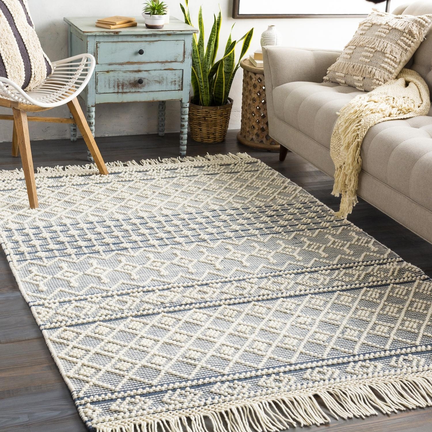 Livabliss Farmhouse Tassels Bohemian & Eclectic Area Rug.