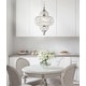 preview thumbnail 4 of 13, Juliette 12" Crystal/Metal LED Chandelier Pendant, Chrome by JONATHAN Y