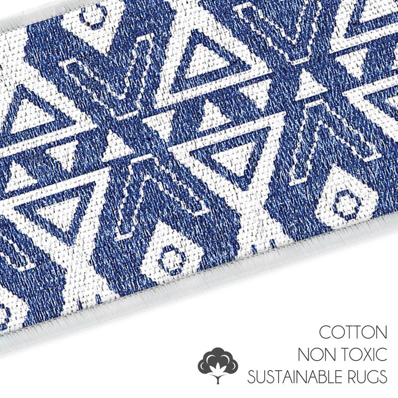 SussexHome Hairband Design 9" X 28" Stair Treads - 70% Cotton Anti-Slip Carpet Strips for Stairs-with Double Adhesive Tape