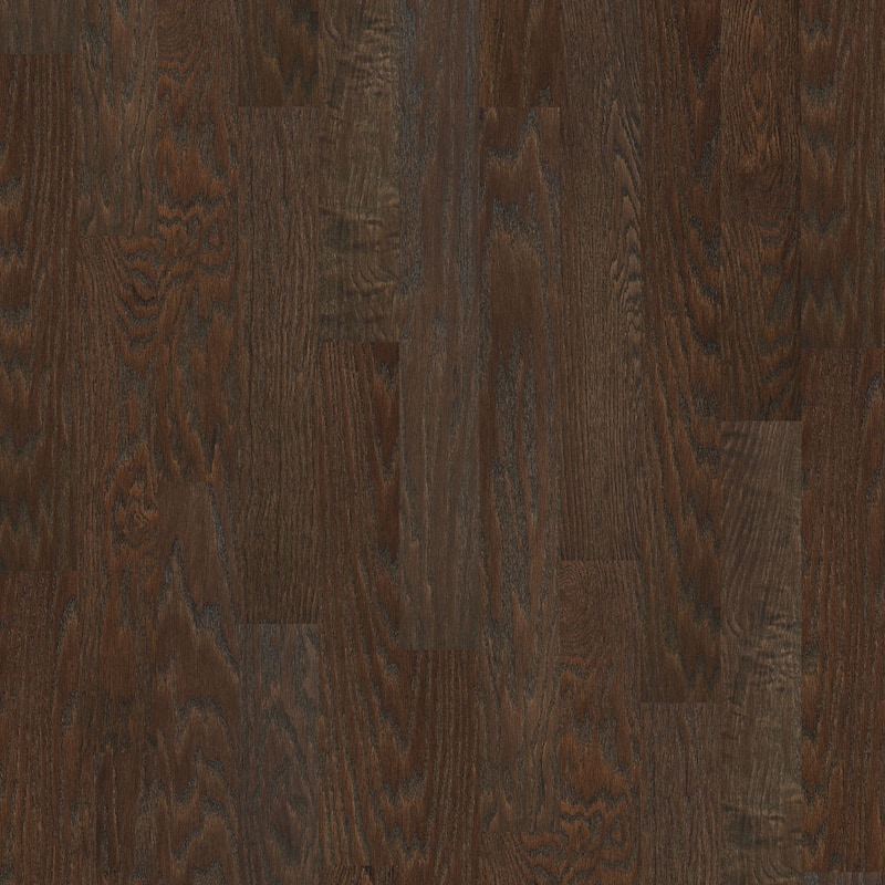 Shaw Albright Oak 5" Wide Smooth Engineered Red Oak Hardwood Flooring - Chocolate