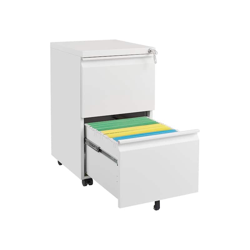 2 Drawer File Cabinet with Lock
