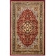 preview thumbnail 106 of 135, SAFAVIEH Lyndhurst Feryal Traditional Oriental Medallion Rug 3'3" x 5'3" - Red/Black