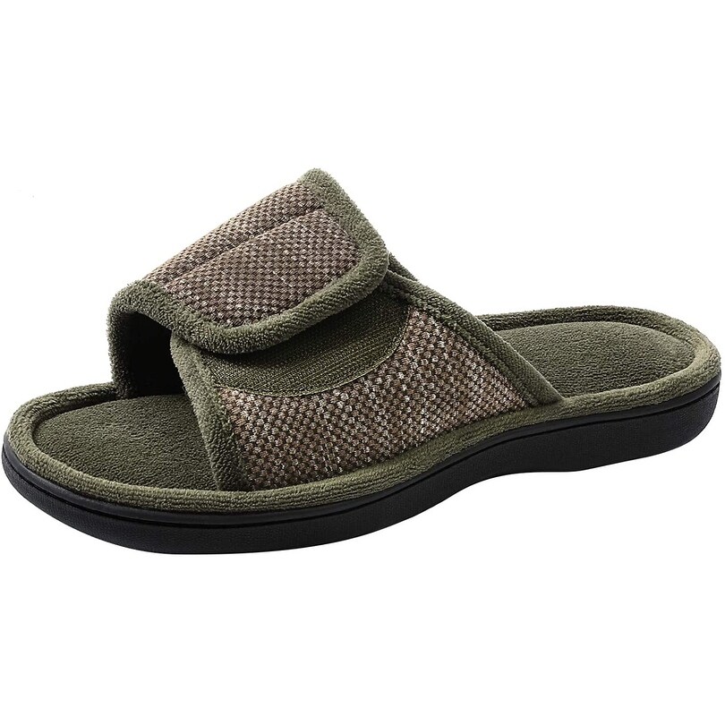 rockdove men's memory foam slide slipper