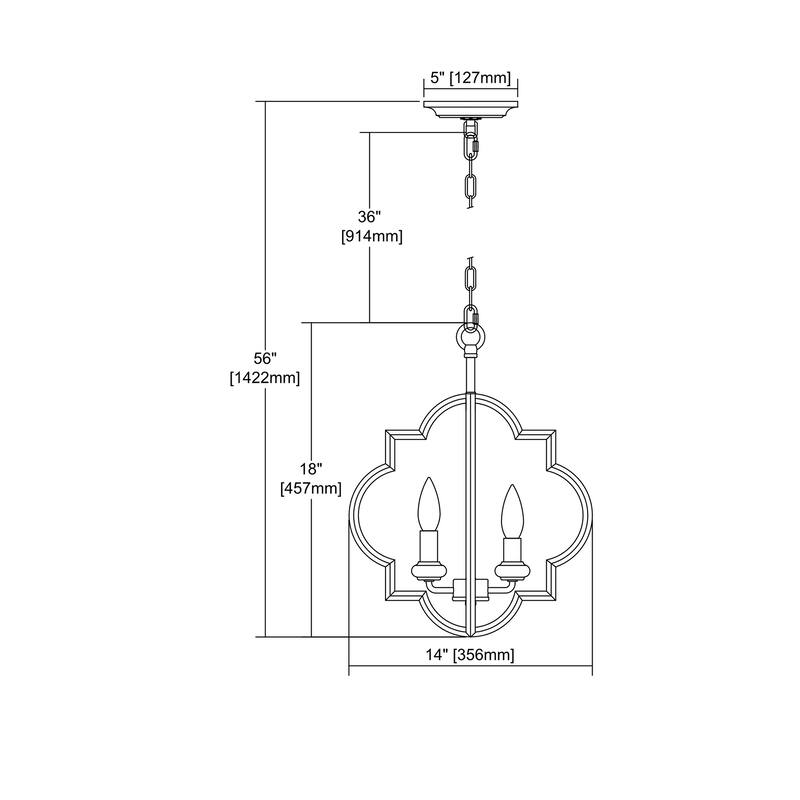 Elk Home Chandette Matte Gold Metal 4 Light Chandelier