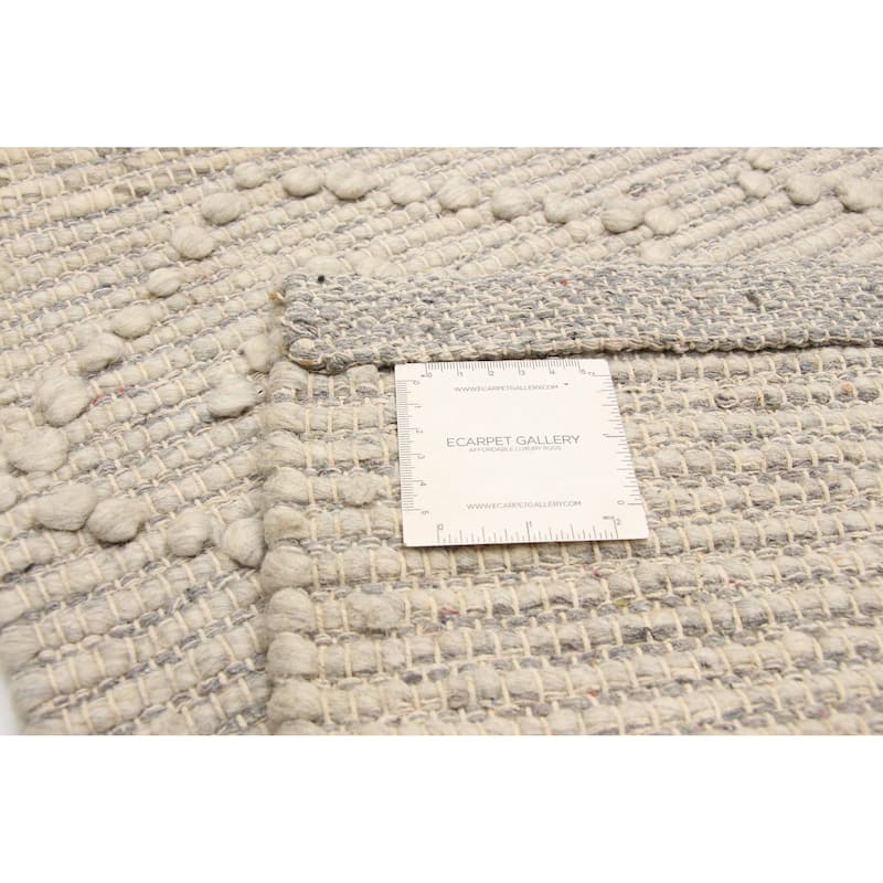 ECARPETGALLERY Braid weave Sienna Khaki Wool Rug - 6'2 x 9'1