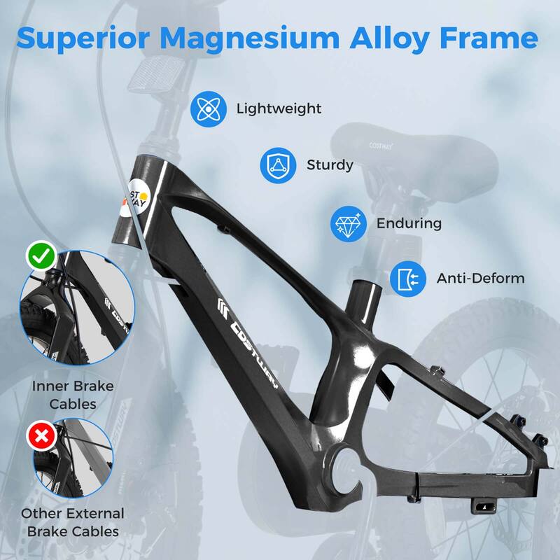 Costway 16" Kid’s Bike with Adjustable Handlebar & Saddle Dual Disc - See Details
