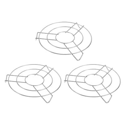3pcs Round Cooking Rack Stainless Steel for Cooking - Silver