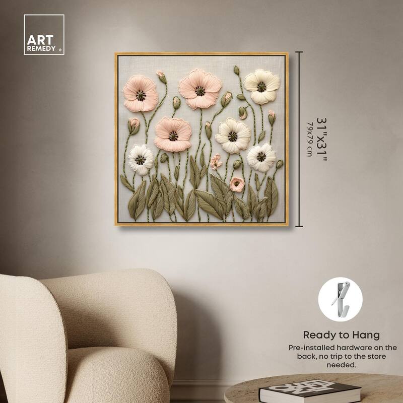 Stitched Serenity I Canvas by Art Remedy