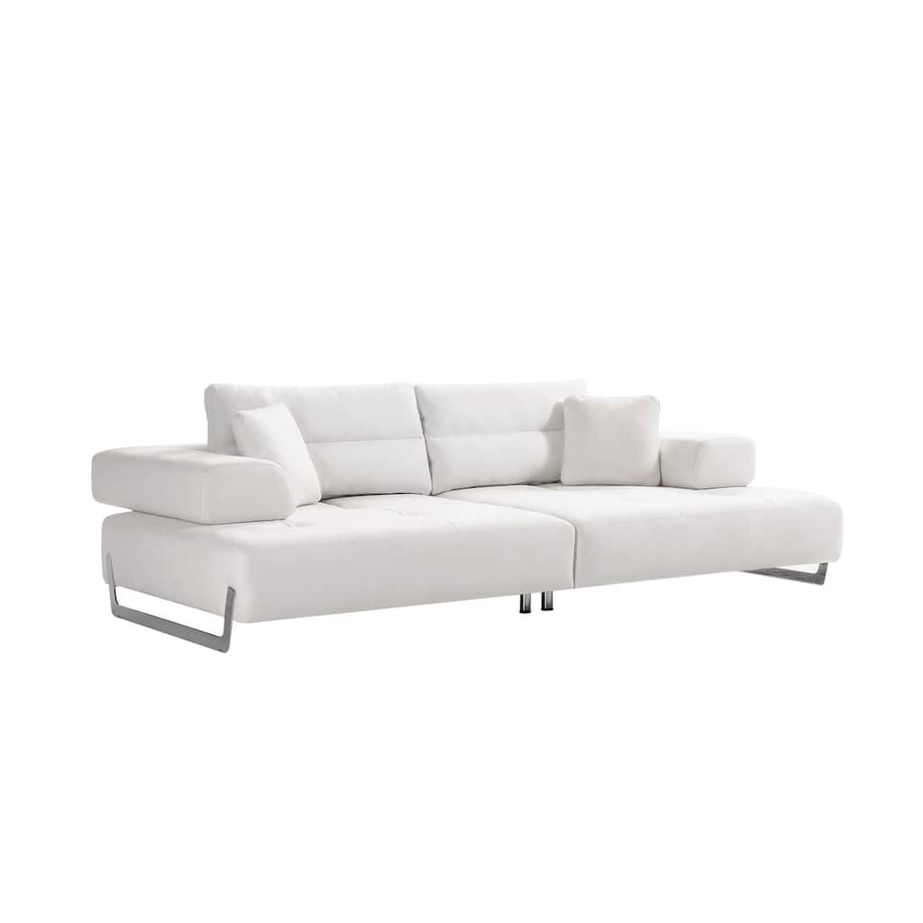 Pasargad Home Turkish Ravenna Sofa with Sliding Backrest & Armrests - W110"xD45"xH24"