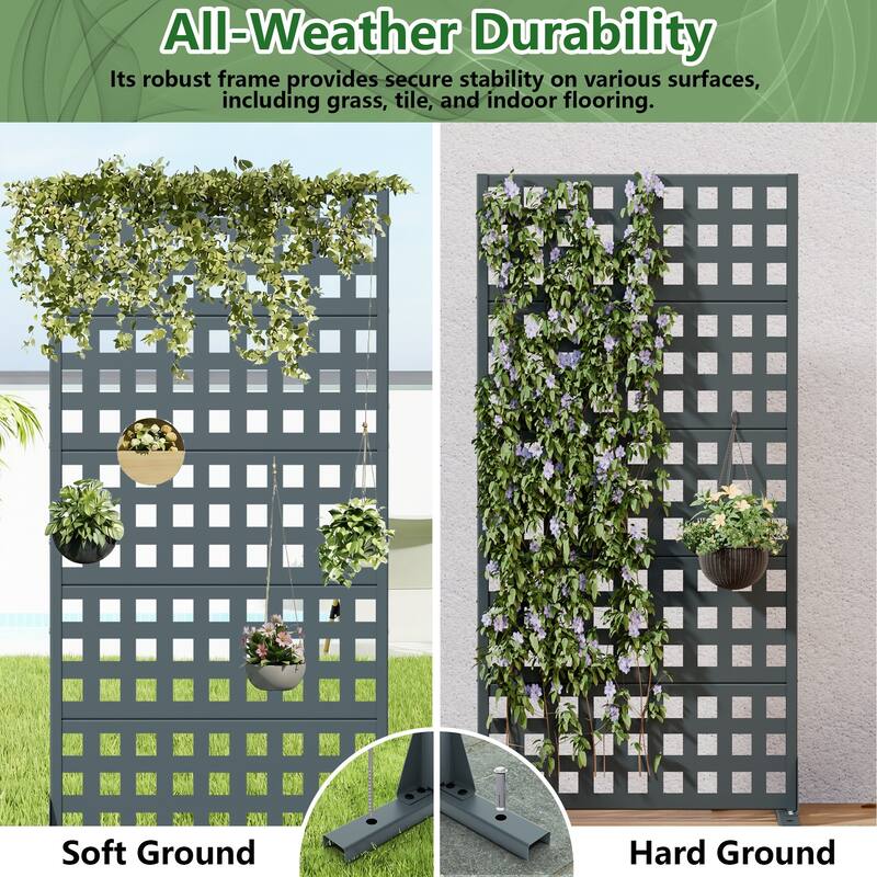 Outdoor Rectangle Privacy Screens Metal Screen Fence Panel