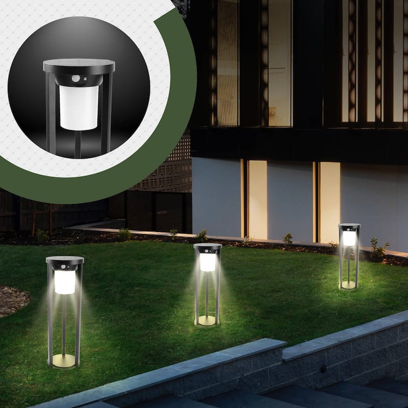 Inowel Solar Outdoor Light Pathway Garden Dusk to Dawn with Stake 1989 - 1989-600-BLACK