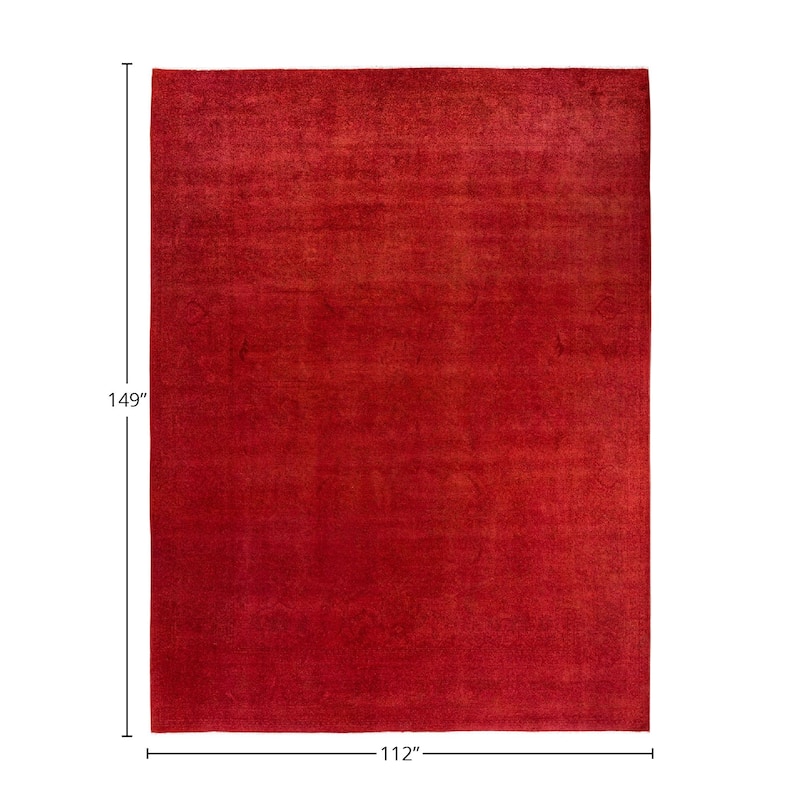 Vibrance, One-of-a-Kind Handmade Area Rug - Red, 9' 4" x 12' 5" - 9' 4" x 12' 5"