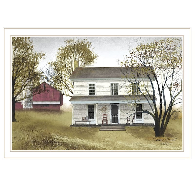 TrendyDecor4U Farmhouse "Summer Afternoon" Framed Print Wall Art by Billy Jacobs