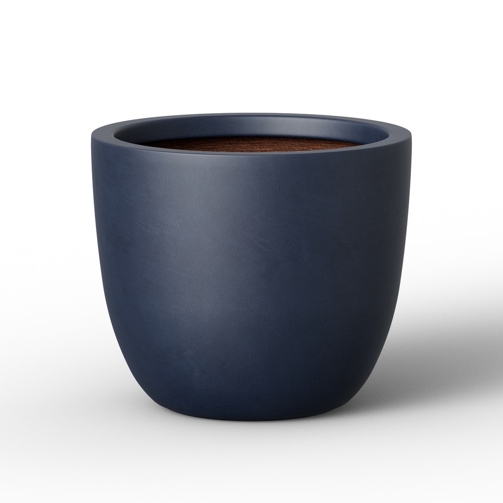 Concrete Tall Round Pot for Indoor & Outdoor(Upgraded Interior)