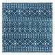preview thumbnail 53 of 62, SAFAVIEH Berber Fringe Shag Liller Trellis Area Rug 6'7" Square - Blue/Ivory - Square