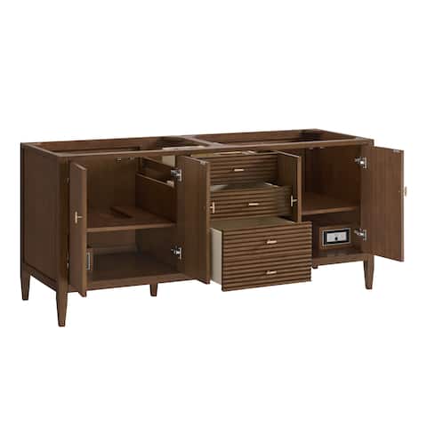 James Martin Vanities Myrrin 72 Vanity, Mid Century Walnut