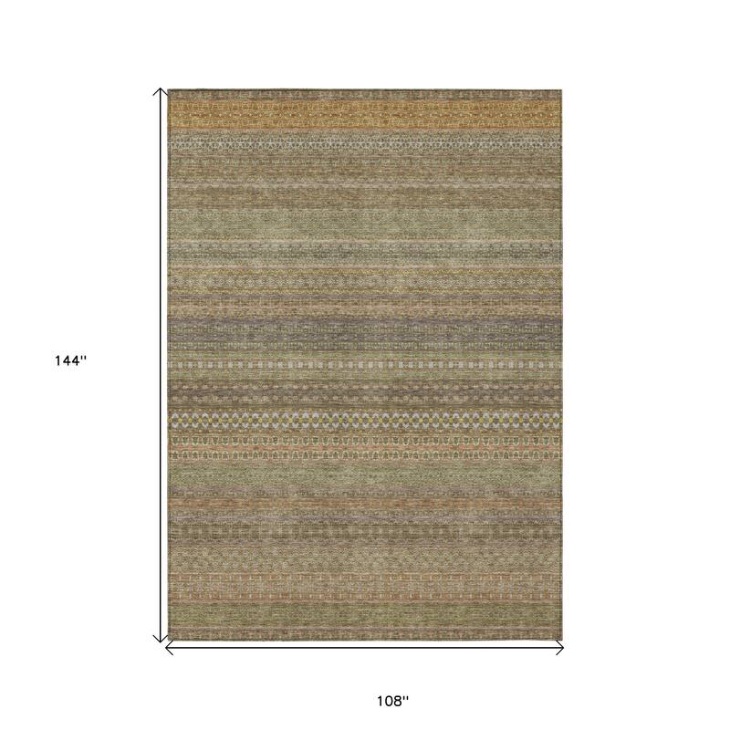 Pafi Stripe Weather Resistant Blended Style Outdoor Rug