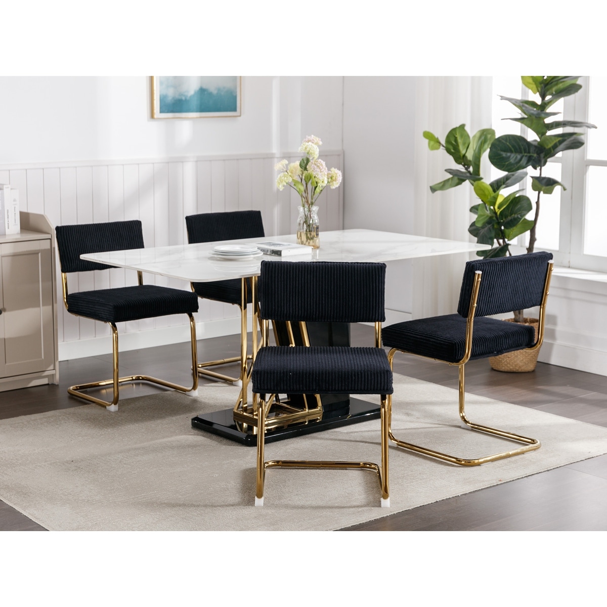 Metal base dining best sale chairs