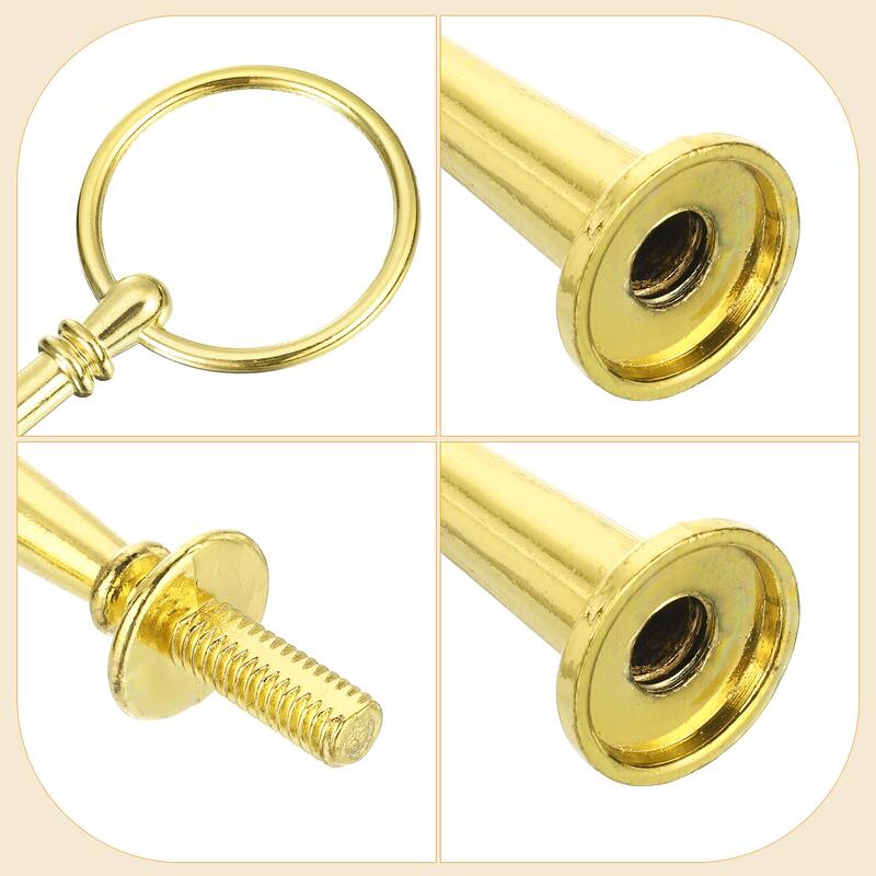 1 Set 3-Tier Cupcake Stand Hardware Fittings for Cake Stand, Small Arc Gold