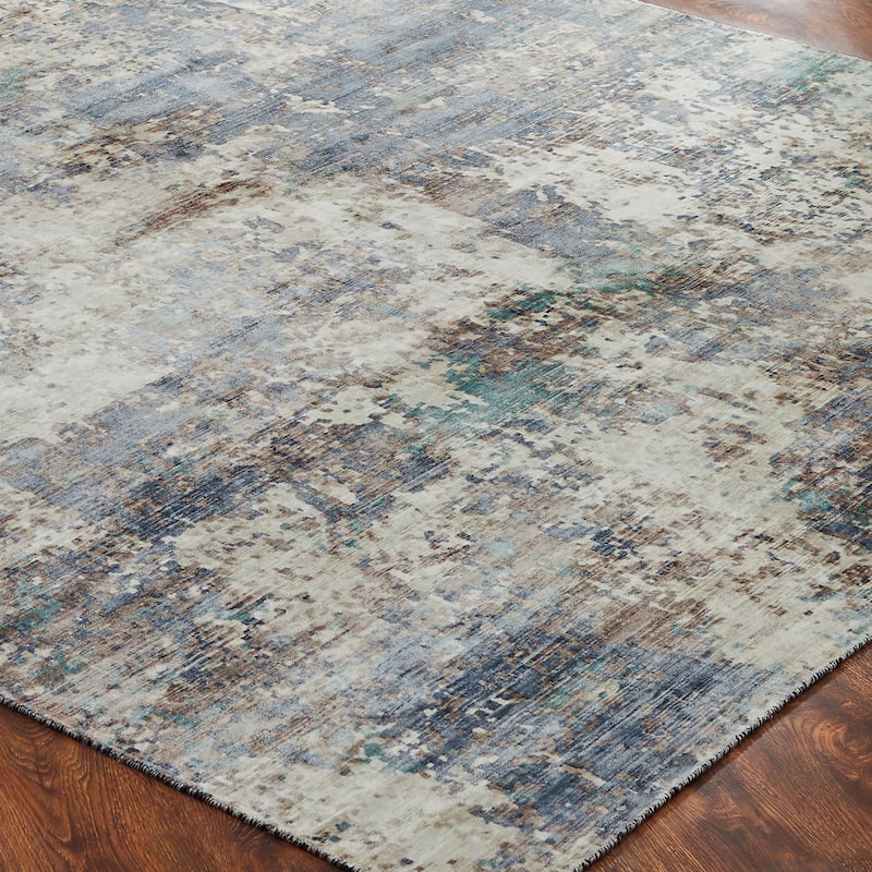 Earth Tones/Blues Area Rug