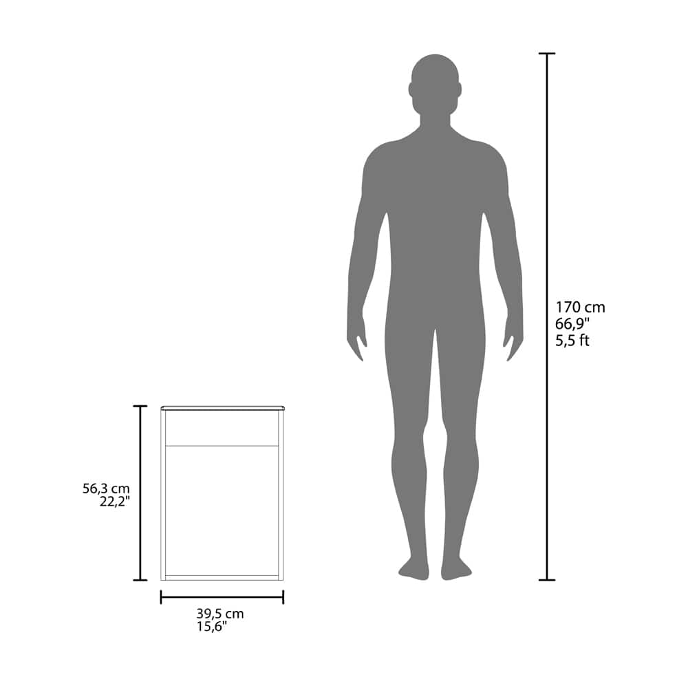 Hudson Bathroom Vanity Sink with Ceramic Basin and Storage Drawers