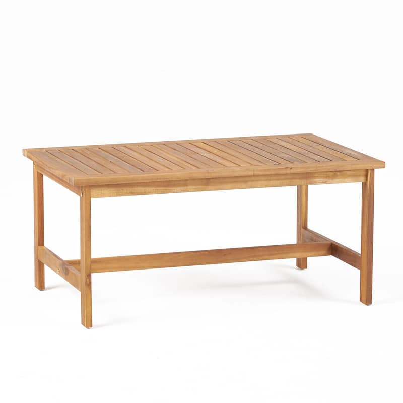 Acacia Wood Conversation Set, Seating Set w/ Slat Panel Design, Weather - Resistant for Gardens & Lawns