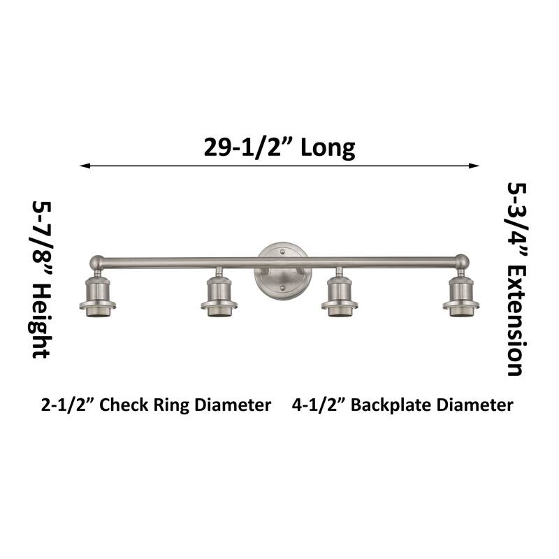 Innovations Lighting Endless Possibilities Edison - Bristol Natural II - 4 Light 35" Bath Vanity Light