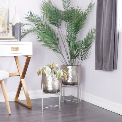 CosmoLiving by Cosmopolitan Metal Transitional Planter (Set of 2) - S/2 19", 17"H