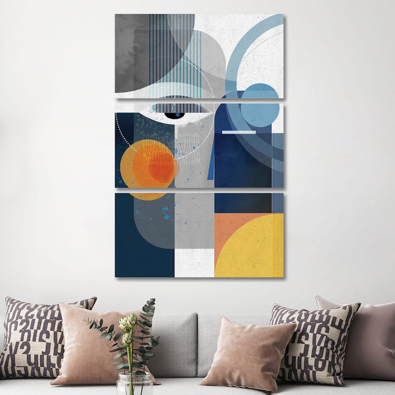 iCanvas "Obsidian" by Ishita Banerjee 3-Piece Canvas Wall Art Set - 60x40x1.5