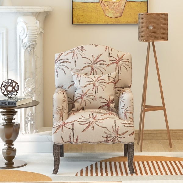 Old fashioned style with linen Fabric Tufted Armchair Bed Bath