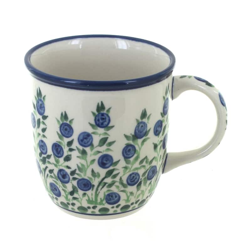 Blue Rose Polish Pottery Zaklady Mug - Porcealin Vine