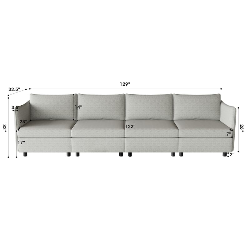 Christopher Knight Home - Ashton Modular Sectional Sofa with Storage and Sleeper Function