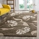 preview thumbnail 4 of 55, SAFAVIEH Florida Shag Neliha Floral 1.2-inch Thick Rug 3'3" x 5'3" - Smoke/Beige - Rectangle