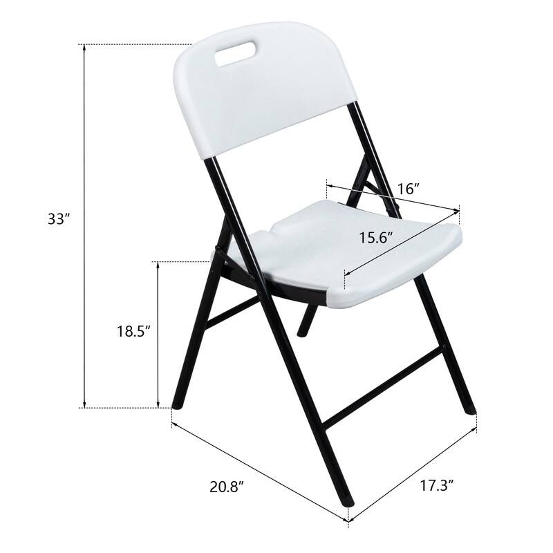 Plastic Stackable Folding Chair (Set of 4)