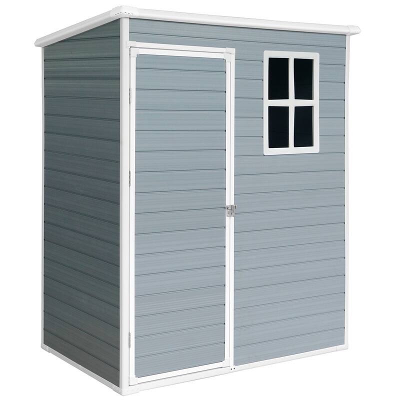 Tool Storage Shed with Lockable Door Weather-Resistant Resin Garden Shed, All-weather Durability for Outdoor