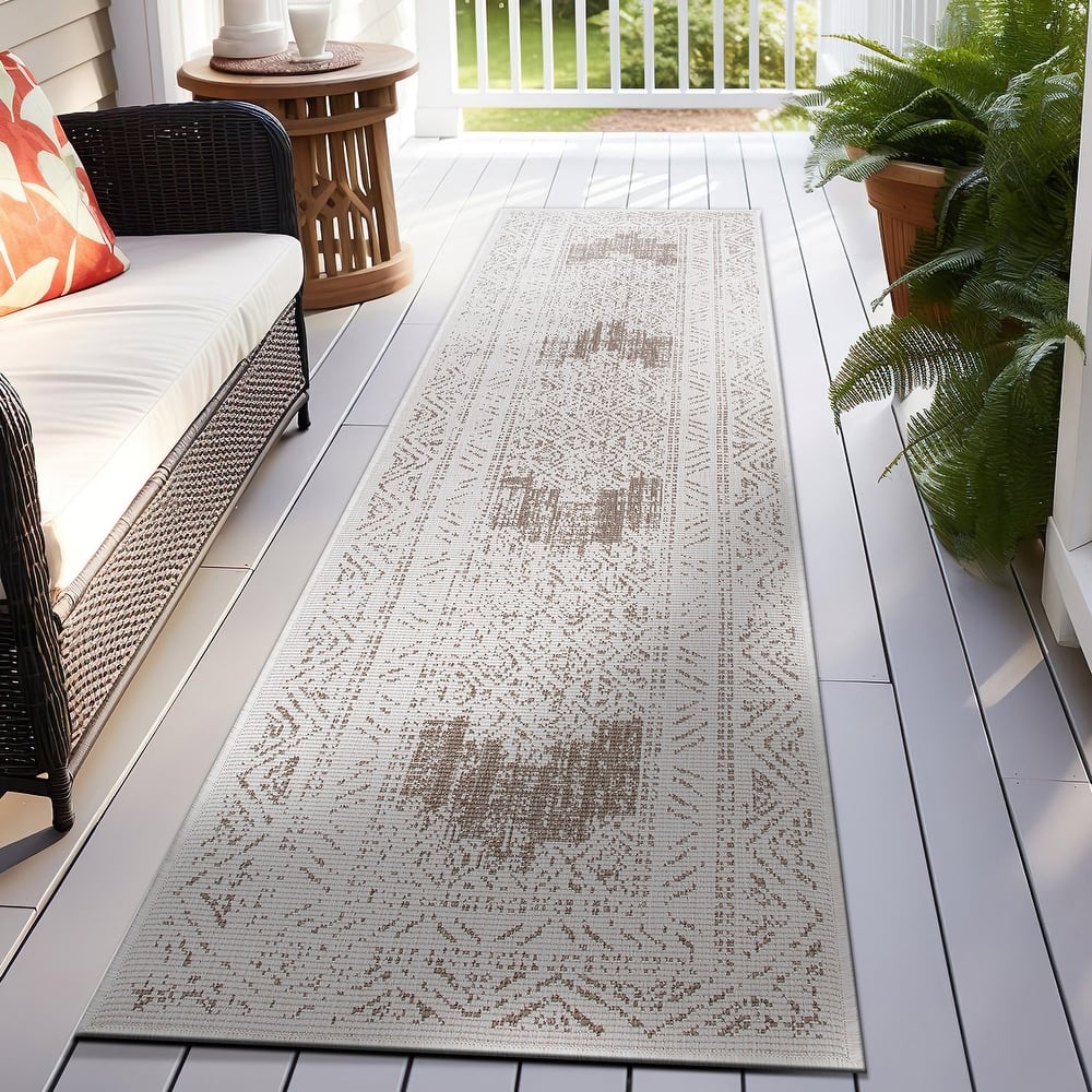 World Rug Gallery Transitional Bohemian Indoor/Outdoor Area Rug