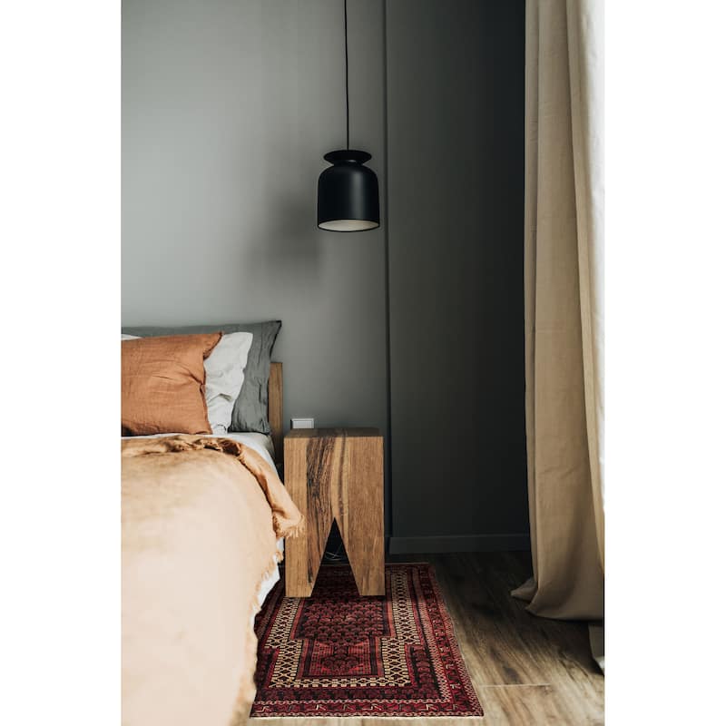 ECARPETGALLERY Hand-knotted Teimani Dark Brown Wool Rug - 2'9 x 4'8