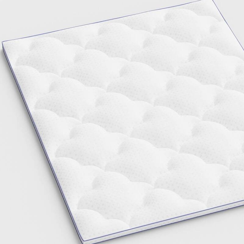 2" White Cotton Twin Mattress Topper