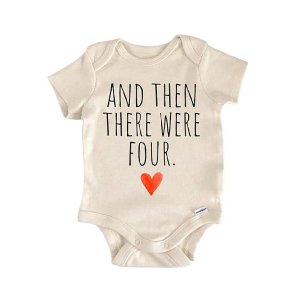 4th Baby Pregnancy Announcement - Baby Boy Girl Clothes Infant Bodysuit Funny Cute
