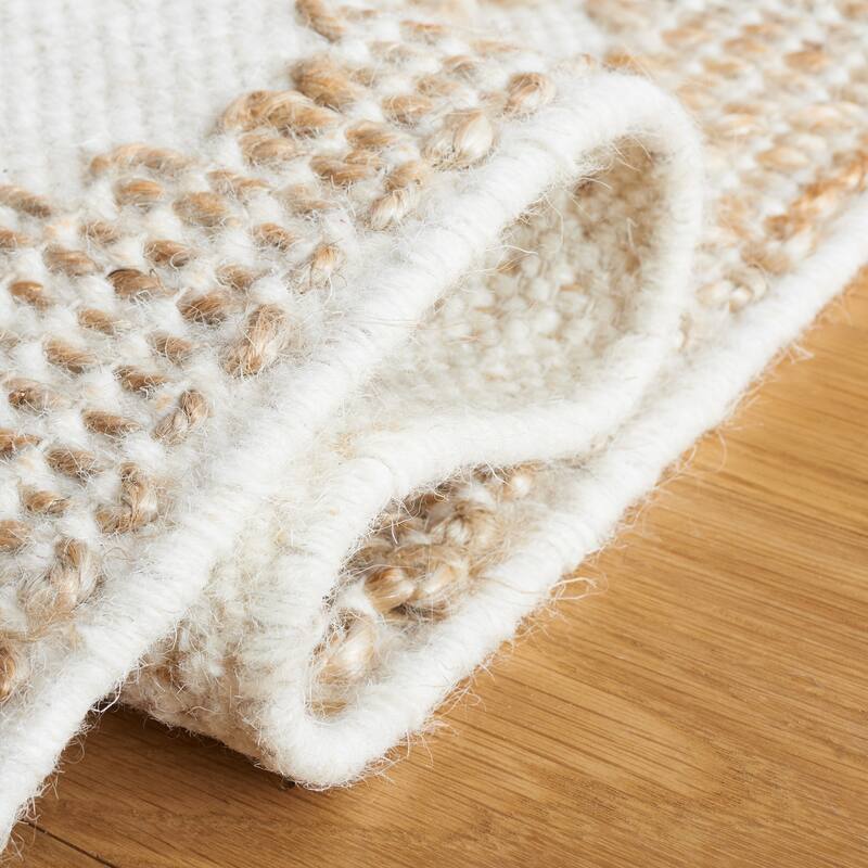 SAFAVIEH Handmade Natural Fiber Shpresa Jute & Wool Rug