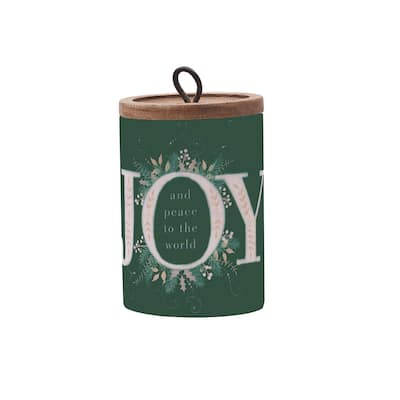 Emerald Christmas Canister Small