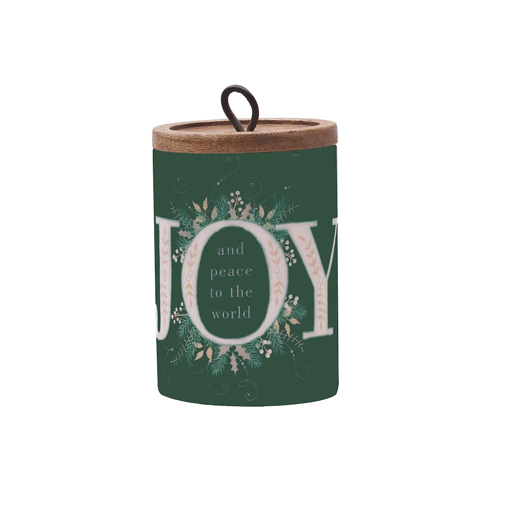 Emerald Christmas Canister Small