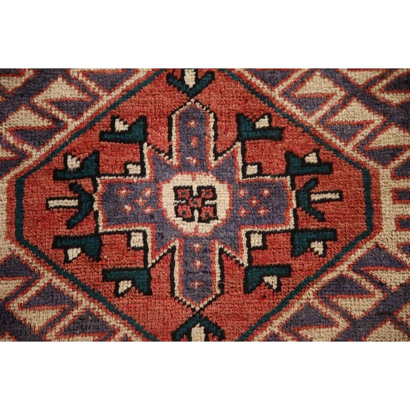 Bakhtiari Persian Vintage Runner Rug Hand-knotted Wool Carpet - 3'2"x 10'0"