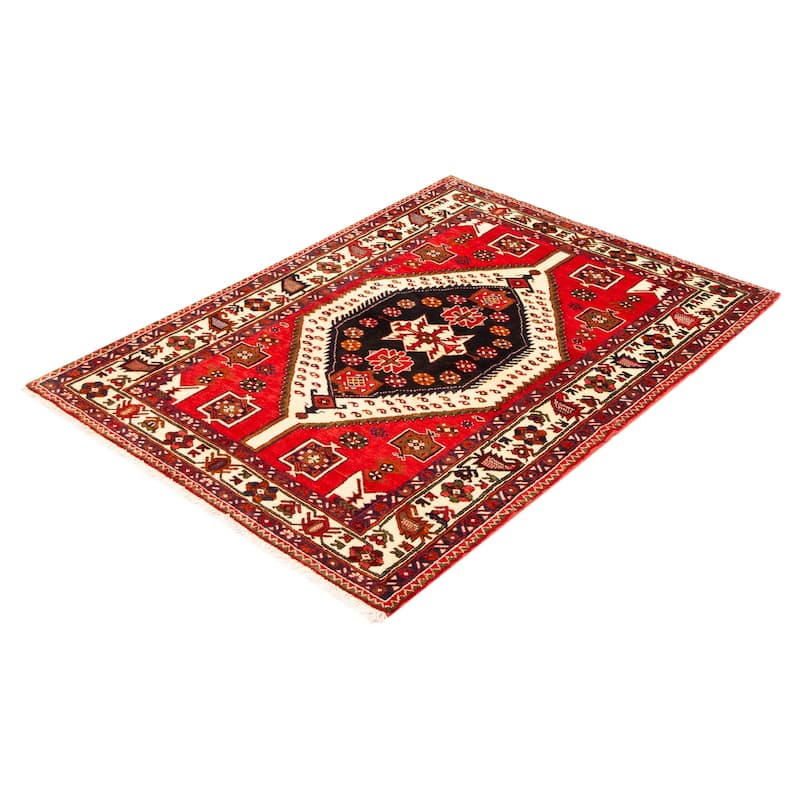 ECARPETGALLERY Hand-knotted Anadol Red Wool Rug - 5'1 x 6'11