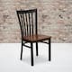 Option cherry wood seat/black metal frame